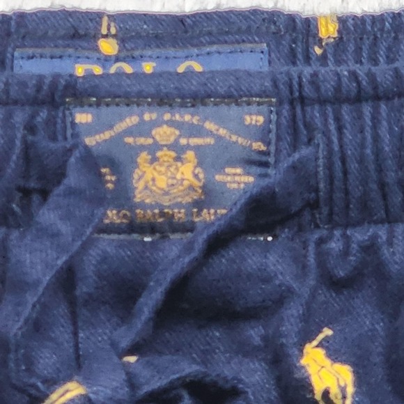 Polo Ralph Lauren Pants Mens XL Navy Cotton Lounge Sleep All Over Pony Preppy - Picture 4 of 7